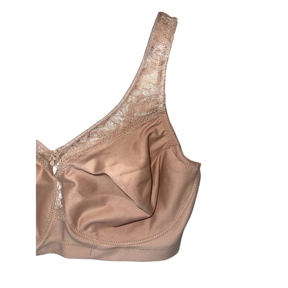Glamorise 1007 MagicLift Seamless Firm Support Bra Beige Lace 34F - Picture 3 of 14